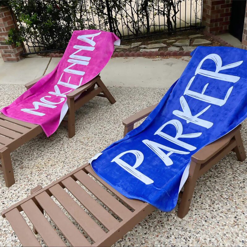 Font Style Personalized Beach Towel Personalized Pool Towel with Name Birthday Holiday Gift Font Style Personalized Beach Towel Personalized Pool Towel with Name Birthday Holiday Gift