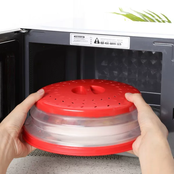 Microwave oven heating cover multi-functional silicone folding cover oil-proof splash-proof cover special heating cover folding cover
