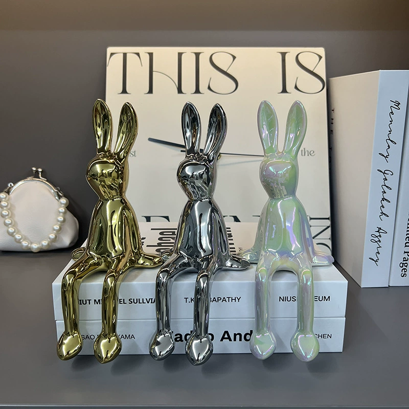 Длинноушие кролики маленькие сидячие украшения легкие и роскошные мягкие костюмы высокого класса чувство дома гостиная телевизор шкаф винный шкаф украшения