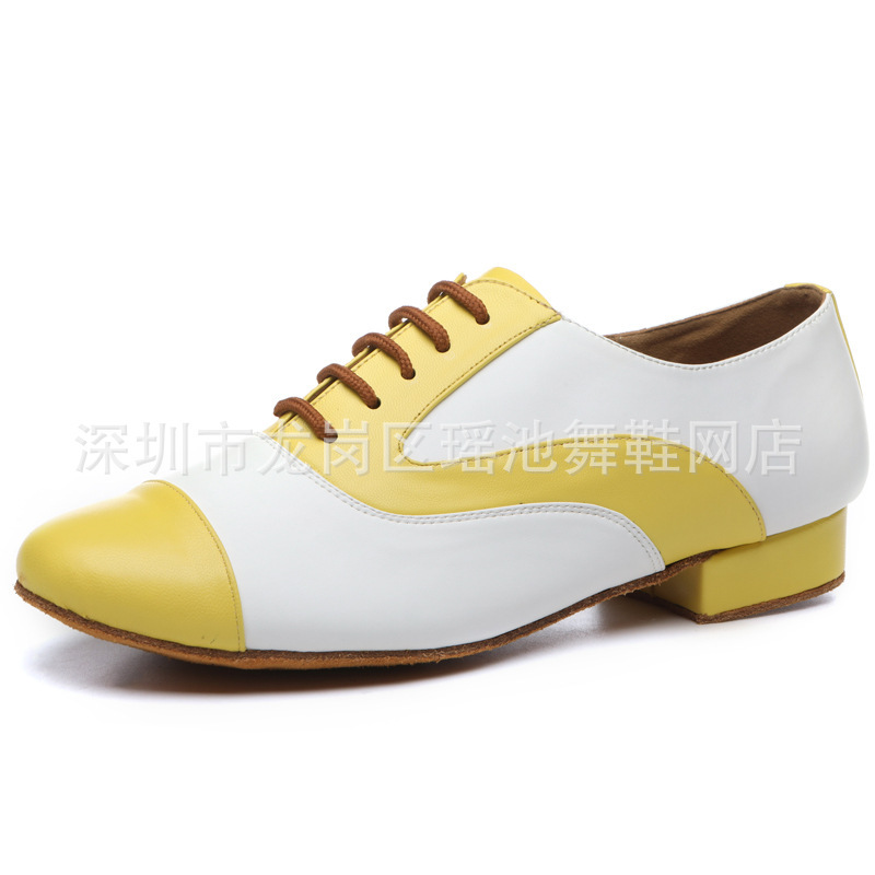 Men's Latin Dance Shoes Leather Modern Waltz Foxtrot Social Dance Shoes Trainers Practice Dance Shoes