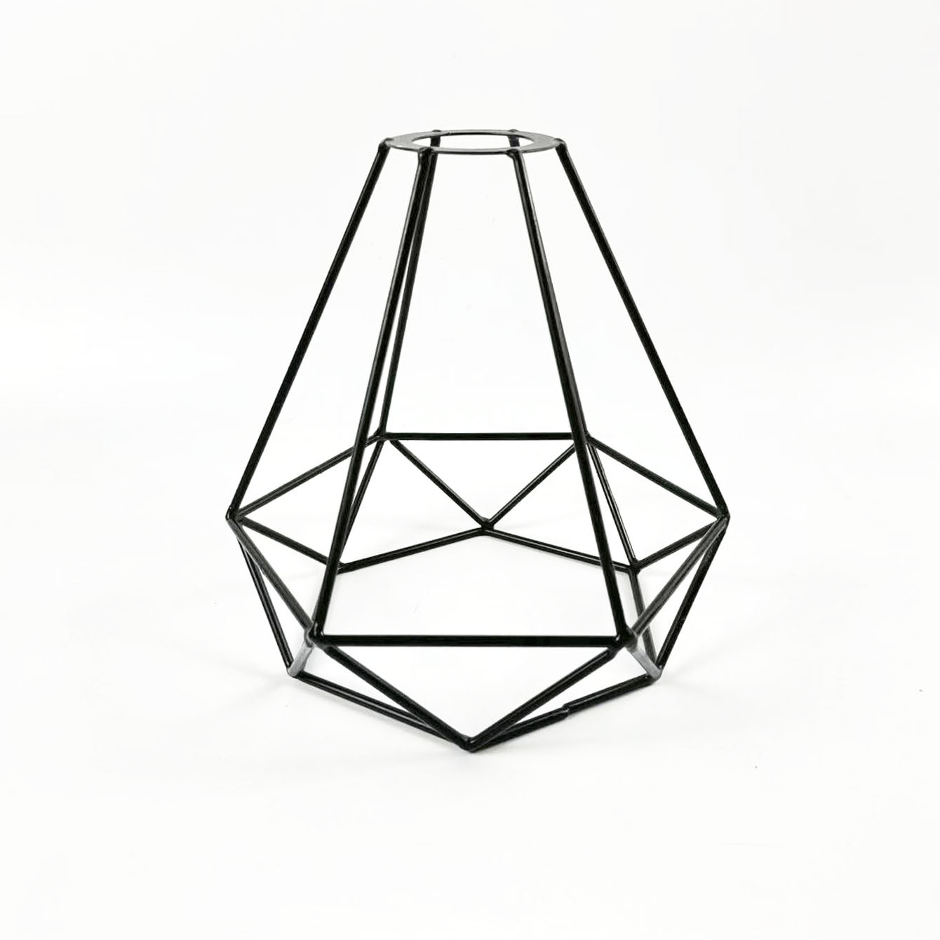 Diamantes creativos retro hierro forjado jaula de pájaros sombrero de estilo americano de hierro forjado industria de viento restaurante candelabrera sombrero de una sola línea