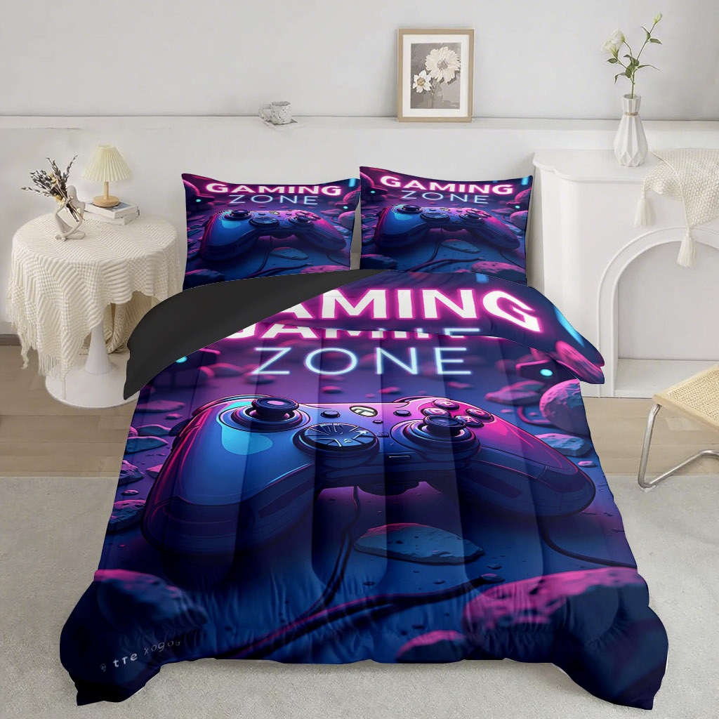 TEMU / JIT transfronterizo avanzado mango de juego 3D impresión digital 180gms colcha colchón conjunto de dibujo se puede ajustar