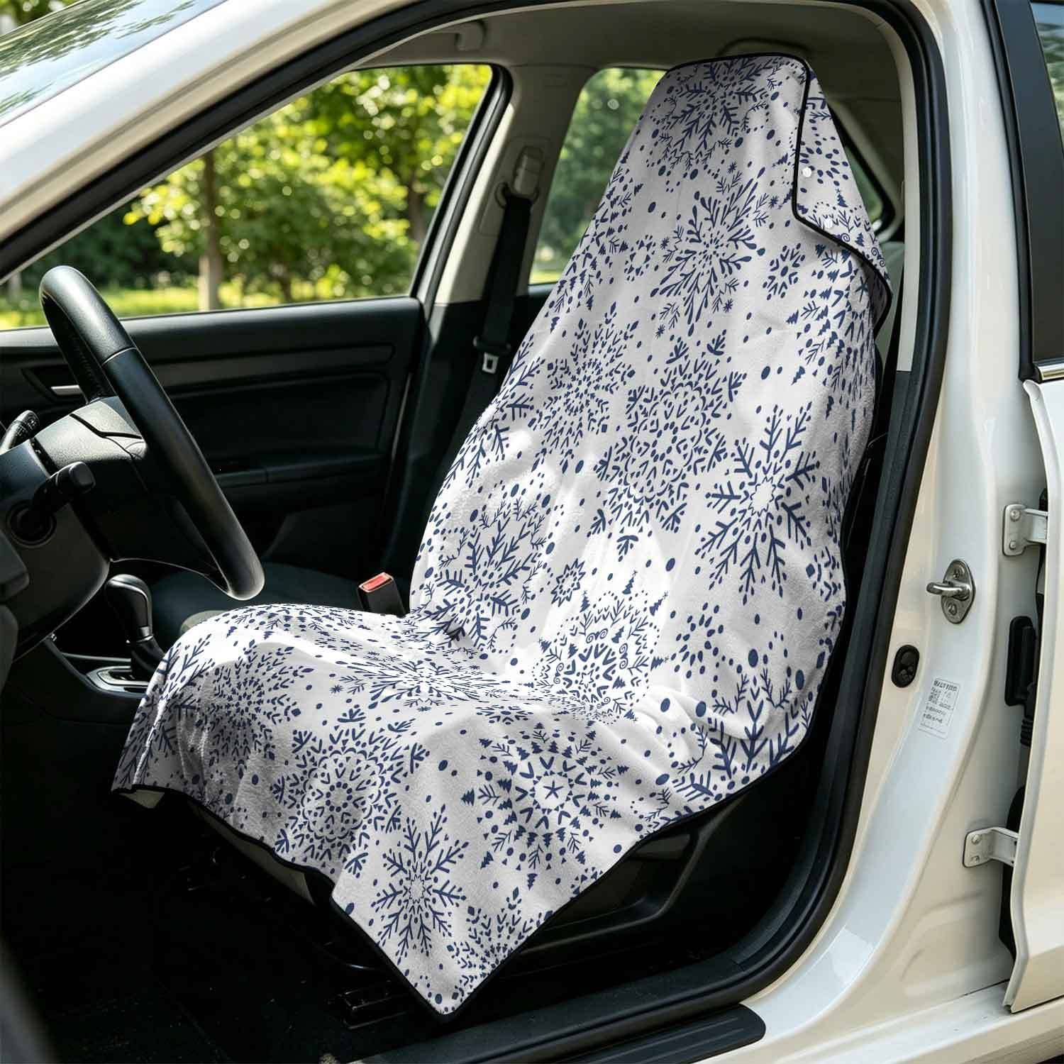 Geometric Bath Towel Car Seat Cover 2-in-1 Microfiber Outdoor Beach Car Dual-Use Universal Seat Cushion