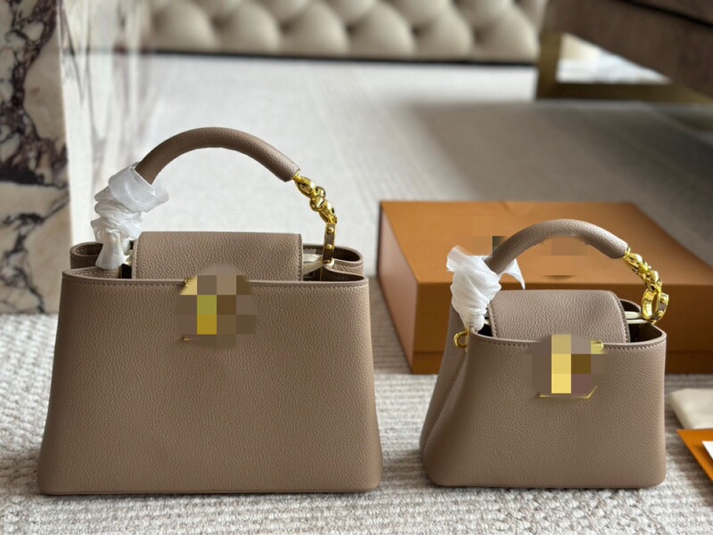 2025 New Capucines Handbag Shoulder Bag Crossbody Bag Handbag Versatile Fashion Bag Genuine Leather