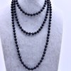 Fashionable glossy necklace from pearl, long sweater, clothing, accessory, European style, simple and elegant design, wholesale