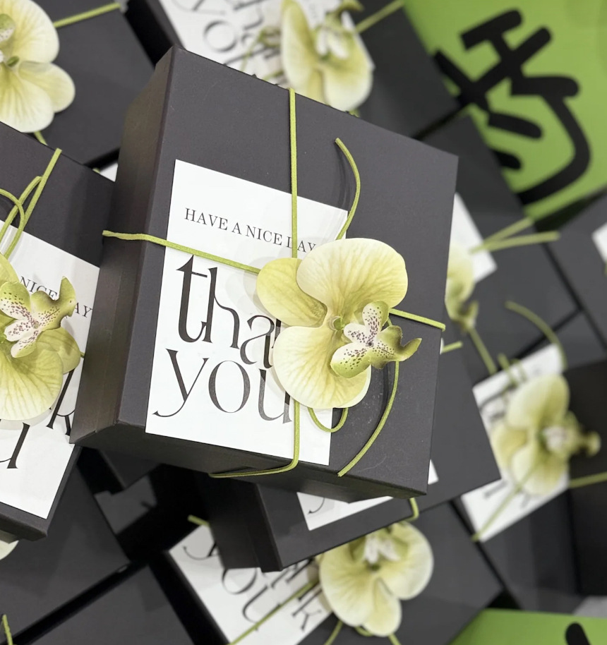 녹색 꽃 블랙 박스(시드니 종이 보내기), 20*18*8cm