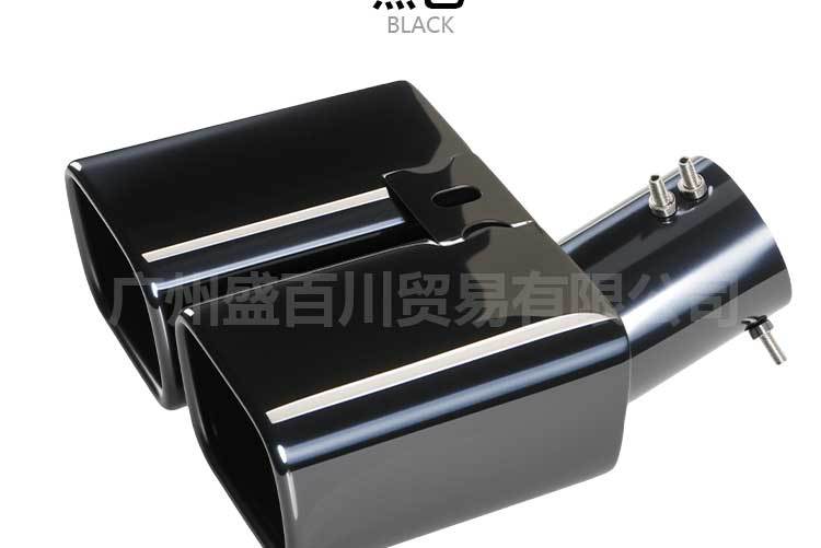 Suitable for factory direct sales Alfa square mouth tail mouth modification Alpha stainless steel car tail throat exhaust pipe