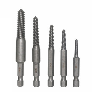 Hexagon shank broken wire extractor Reverse Thread drill bit broken screw screw extraction repair tool