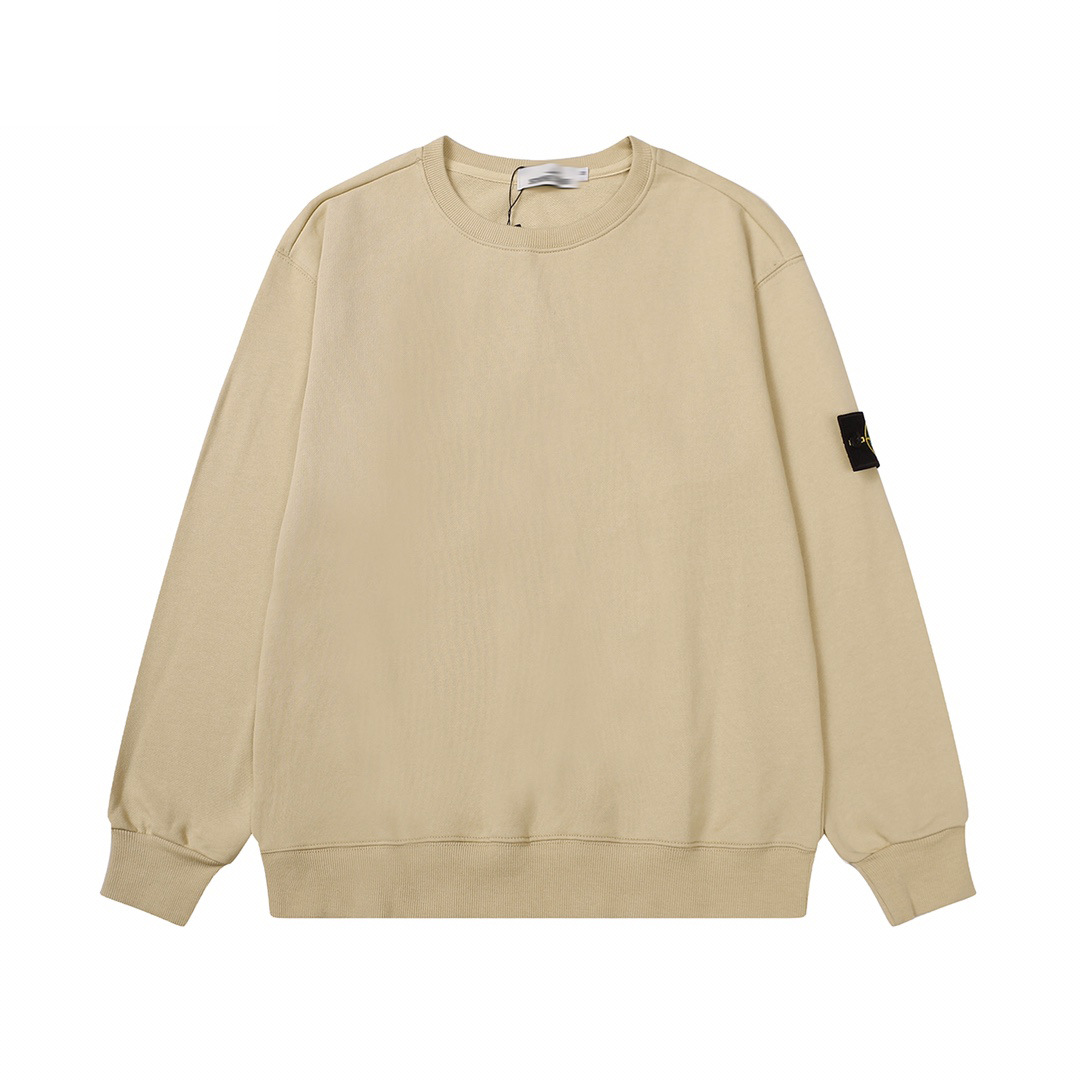 クロスボーダー クラシックモデル STONE ストーン ラウンドネック バッジ付き 長袖 カジュアル スウェットシャツ 男女兼用 カップル向け 正規版