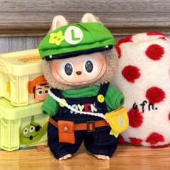 仅衣服适用拉布布衣服labubu一二三代娃衣背带裤套装服装服饰帽子