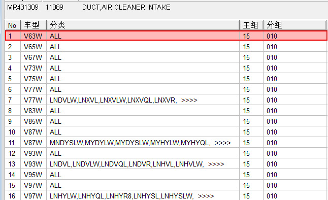 Mr431309 Is Suitable for Mitsubishi Pajero V73W V93W V97W Air Intake Pipe