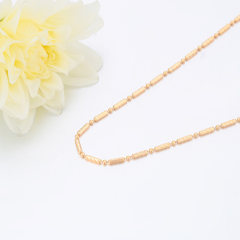 Xuping aleación de cobre chapado 18k accesorios de collar de color mujer simple retrógrado collar collar de bambú collar al por mayor