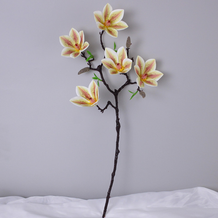 5 heads of PU Magnolia (light champagne color)