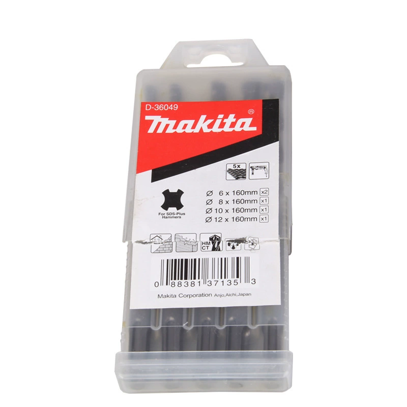 ✅84GG wholesale electric hammer 5 pieces impact drill D-36049 round handle four-pit drill bit 14 pieces pointed chisel flat chisel 13 pieces D-