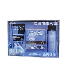 欧莱雅男士护肤品套装三件套水能洗面奶补水保湿控油清爽送礼物
