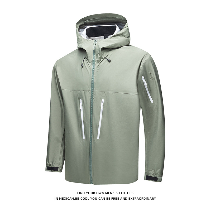 High-end heat-sealed single-layer jacket men's and women's coats, windbreakers, waterproof jackets, mountaineering jackets_voghion.com