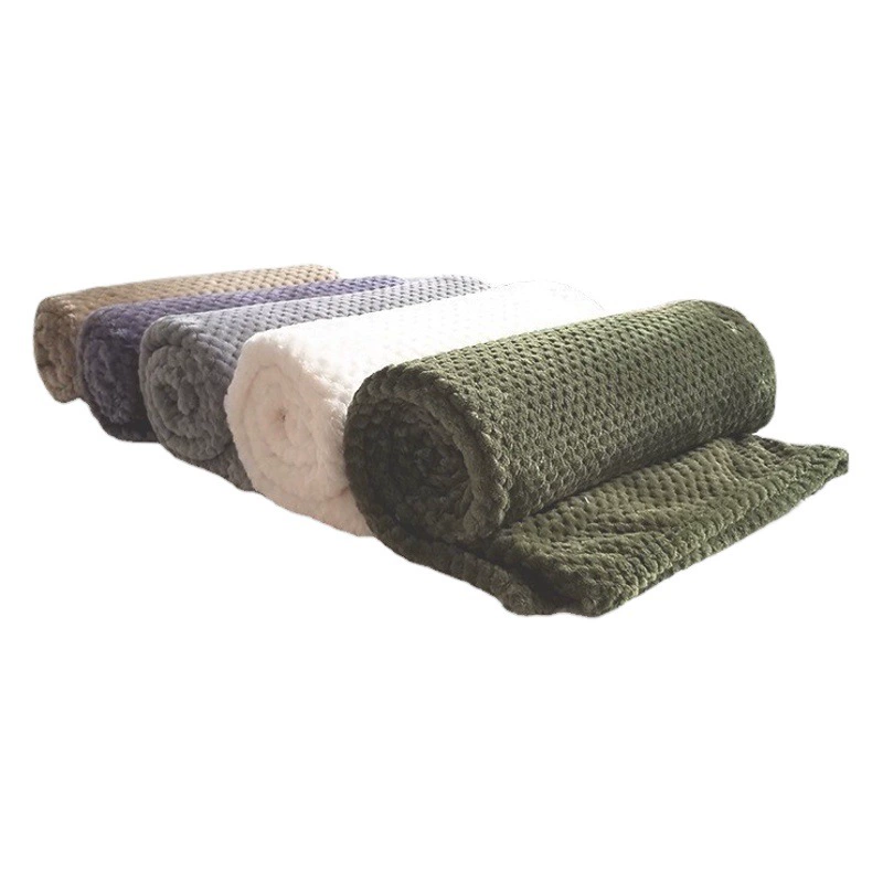 Сплошной цвет сетки одеяла ананас Коралл Одеяло колено одеяло внешней торговли небольшое одеяло beelong домашнее животное одеяло оптом