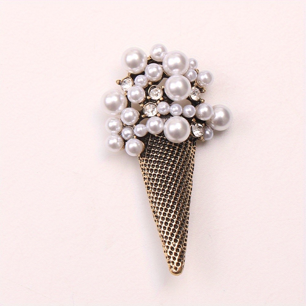 Summer Cartoon Ice Cream Brooch Men's and Women's Colorful Enamel Party Casual Badge Anti-Light Accessories Spot Wholesale