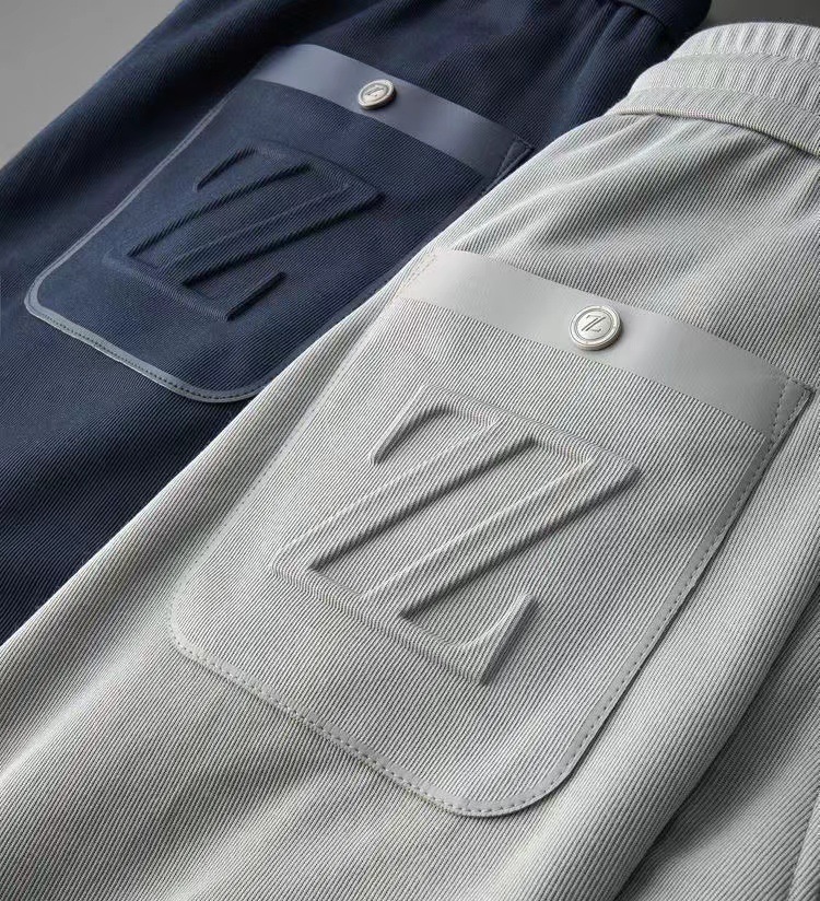 Herrenbekleidung Freizeithosen für Männer dünne Strickstickerei gepresster Kleber dreidimensionaler Modetrend All-Match-Sport-Slim-Fit-Jogginghose für Männer_voghion.com