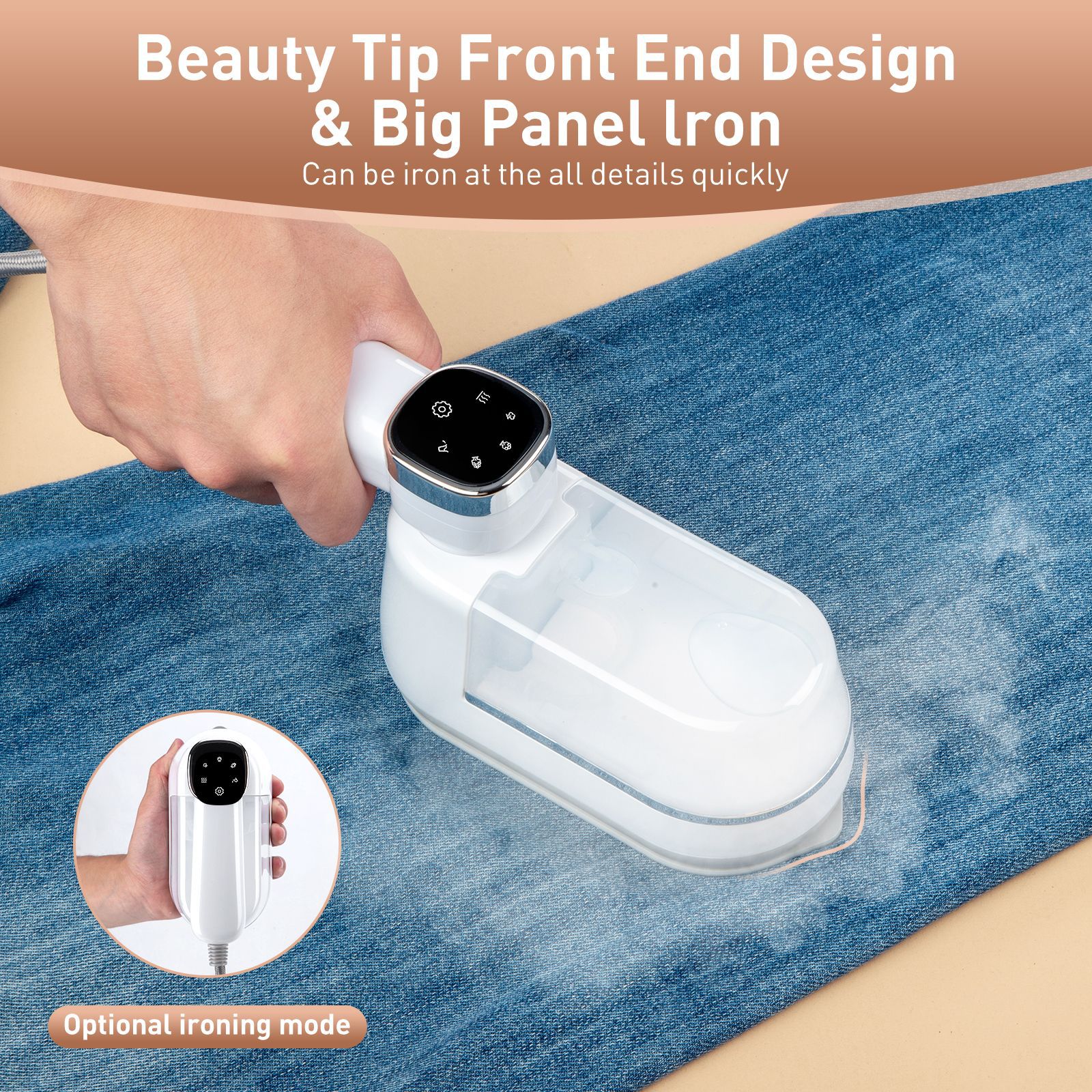 Handheld Garment Steamer Electric Iron With Detachable Water Tank_voghion.com