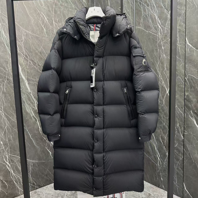 High-End Moncler Long down Jacket, Matte Maya Classic Style for Men and Women, Winter Warm down Coat