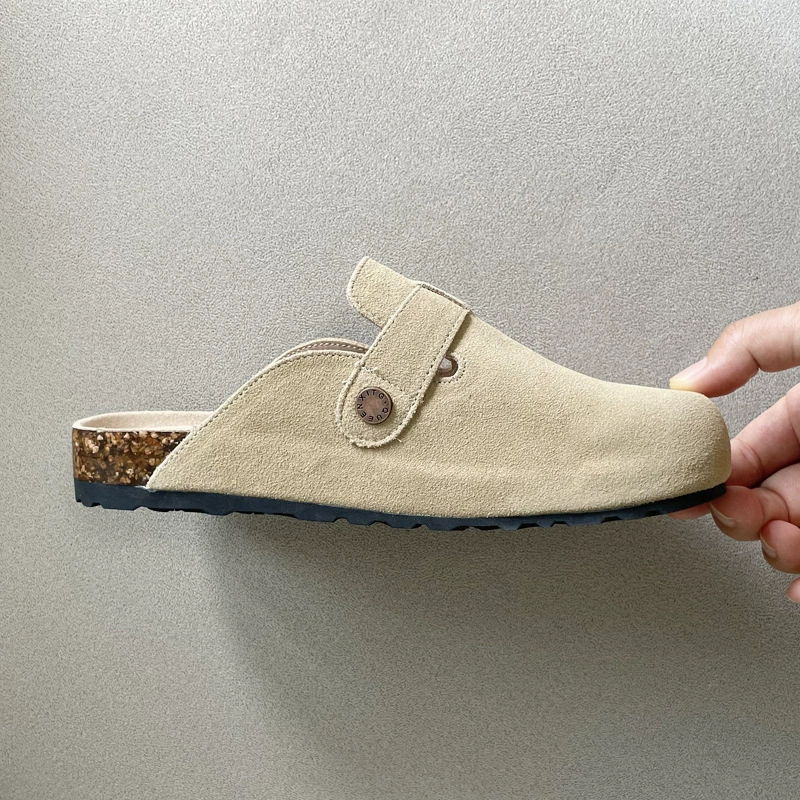 Босоножки Birkenstock большого размера 36–44, натуральная пробка, кожа коровы, плоская подошва, женские Birkenstock 41–43, полуприставной носок