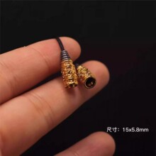 水草纹弟子珠金色意大利复古工艺好运DIY文玩配饰金色隔珠手串