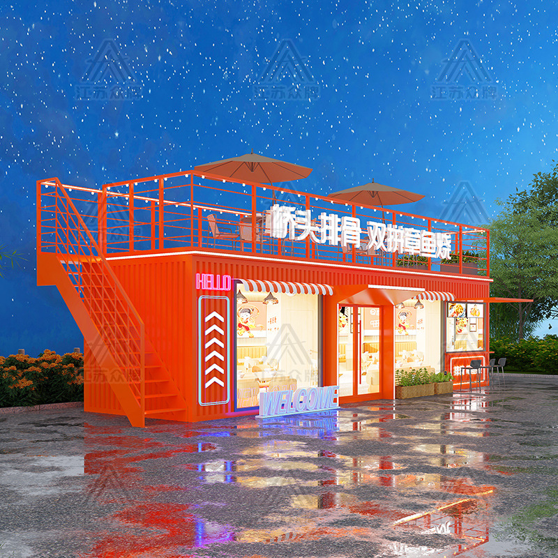 Tiendas de contenedores, puestos escénicos, quioscos, cafeterías, casas móviles de contenedores, mercados nocturnos, tiendas de bebidas, quioscos