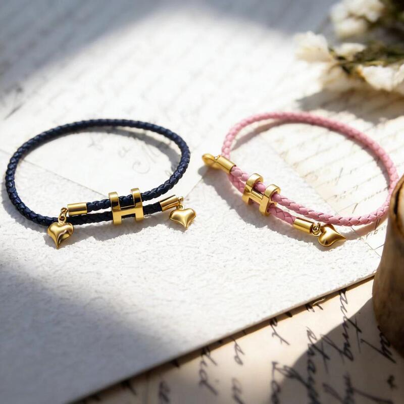 In-Stock Woven Bracelet, New Adjustable 3D Hard Gold Titanium Steel Waterproof Bracelet, Korean Style Simple Design In-Stock Woven Bracelet, New Adjustable 3D Hard Gold Titanium Steel Waterproof Bracelet, Korean Style Simple Design