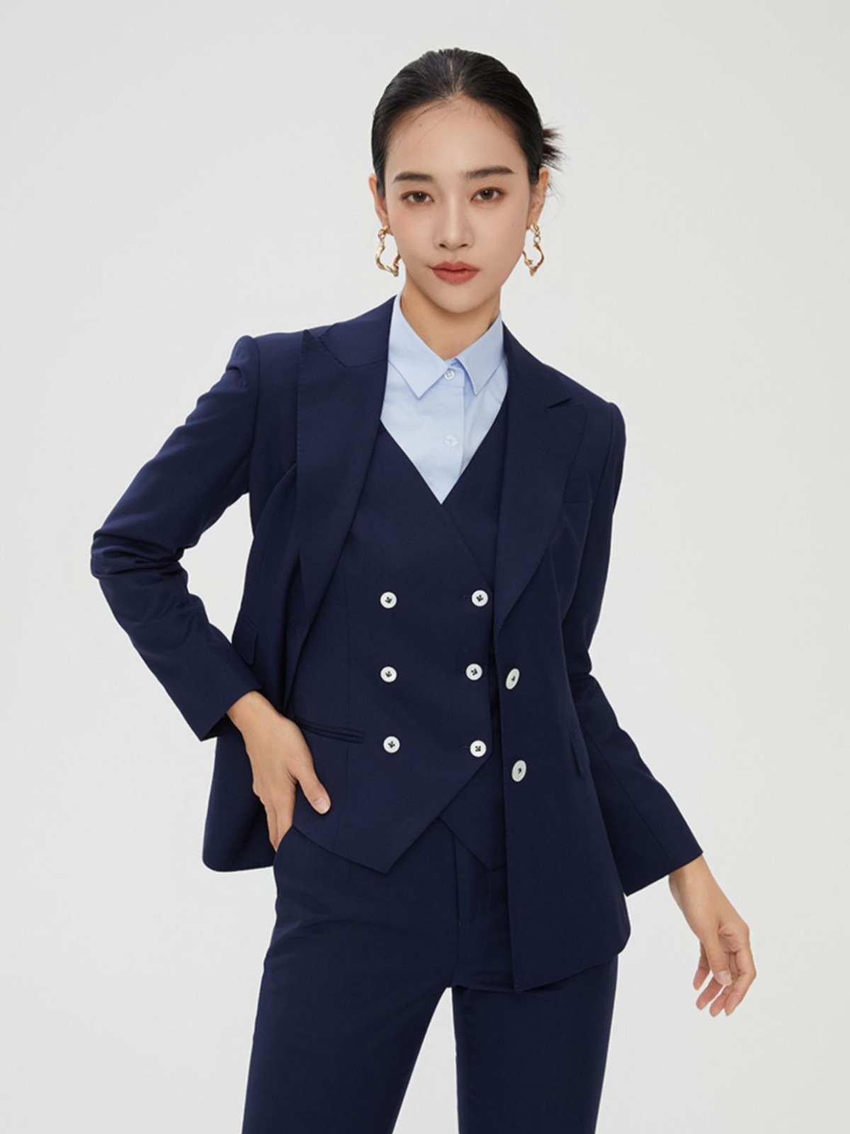 [High-Branch Wool] Suit suit Female President Temperament Commuting Dating Fashion Sense Suit Vest Cropped Pants