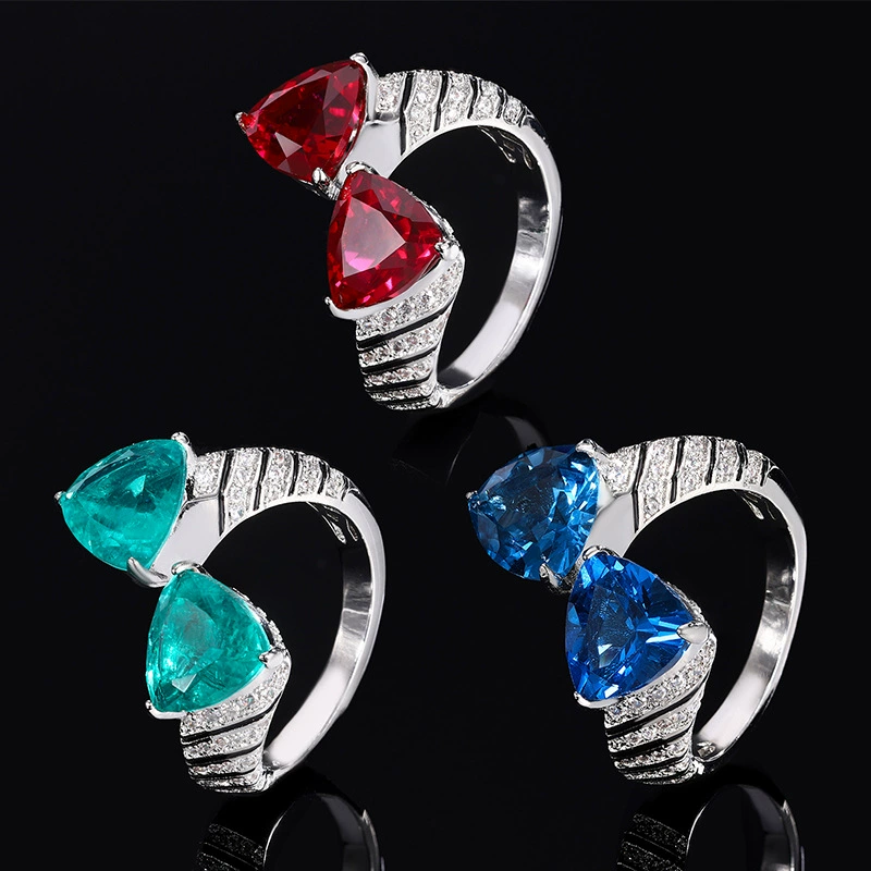 2024 Новый Зуан Шэншэн Ювелирное медное золото моделирование Caibao Gang Jade Fat Triangle Triangle Triangle Triangle Леди 8*8