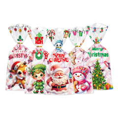 2025年新作クリスマスキャンディバッグ、クリスマスツリー、サンタクロース、雪だるま、スノーフレークセロハンキャンディバッグを在庫しております。