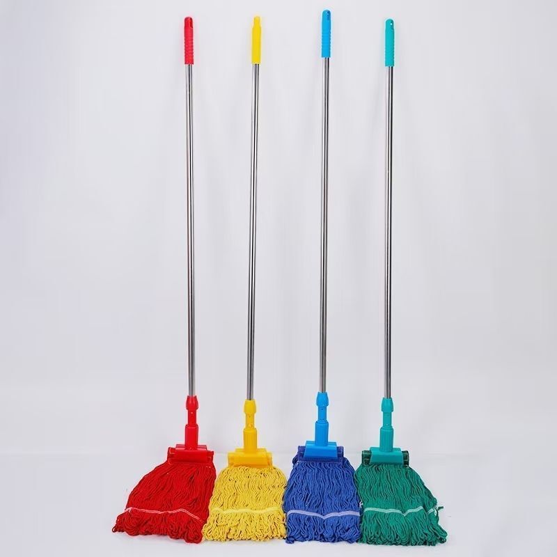 Clamping Floor Mop Tiger Clamp Wax Mop Pure Cotton Yarn Mop Property Hotel Wet Mop Water Mop Hospital Division