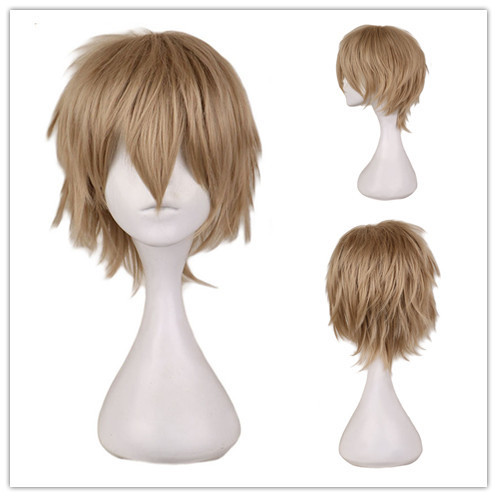 Cross-Border European and American Cosplay Anime Wig Universal Color Harajuku Anti-Curling Men's Short Hair Anti-Curling Style - photo 19