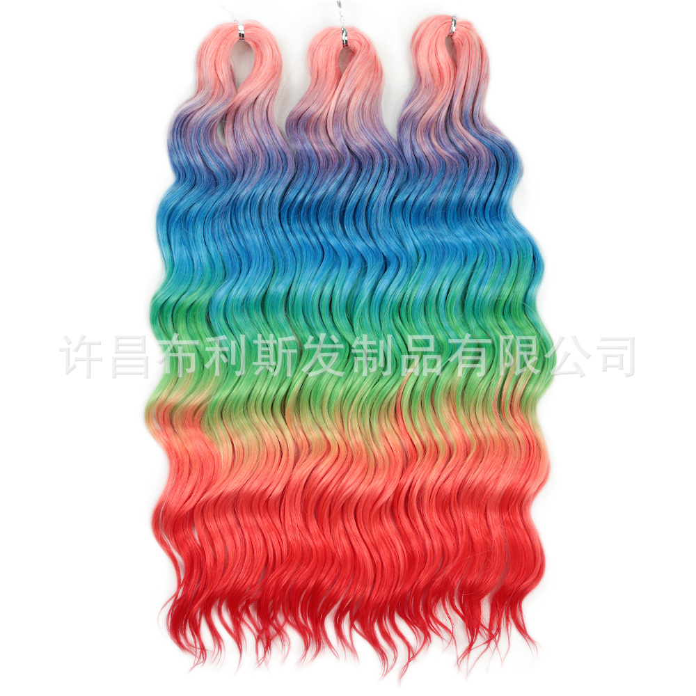 Extensiones de Cabello Rizado para Crochet 20 Pulgadas de Fibra Sintética Estilo Anna Curl