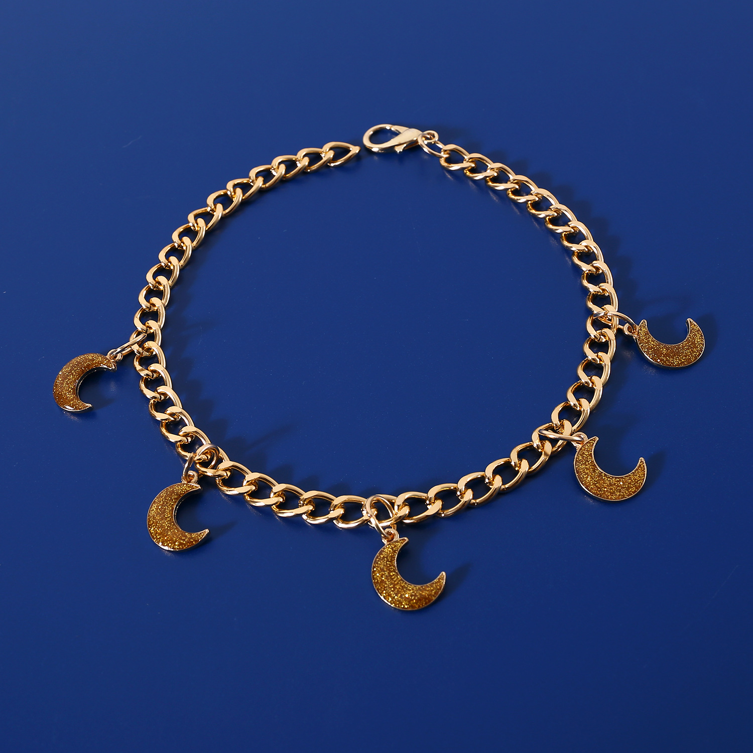 Comercio exterior mascotas collares de cadena de metal amor estrellas luna pendente gato perro collar accesorios collar