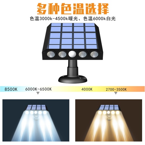 Solar wall light outdoor garden light led intelligent human body induction simulation camera anti-theft light super bright waterproof