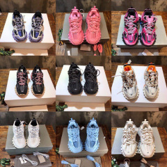 莆田純正パリ 3.0 ダッドシューズ トラック アウトドア レトロ 厚底 身長アップシューズ LED ライト 男女兼用 カップルシューズ