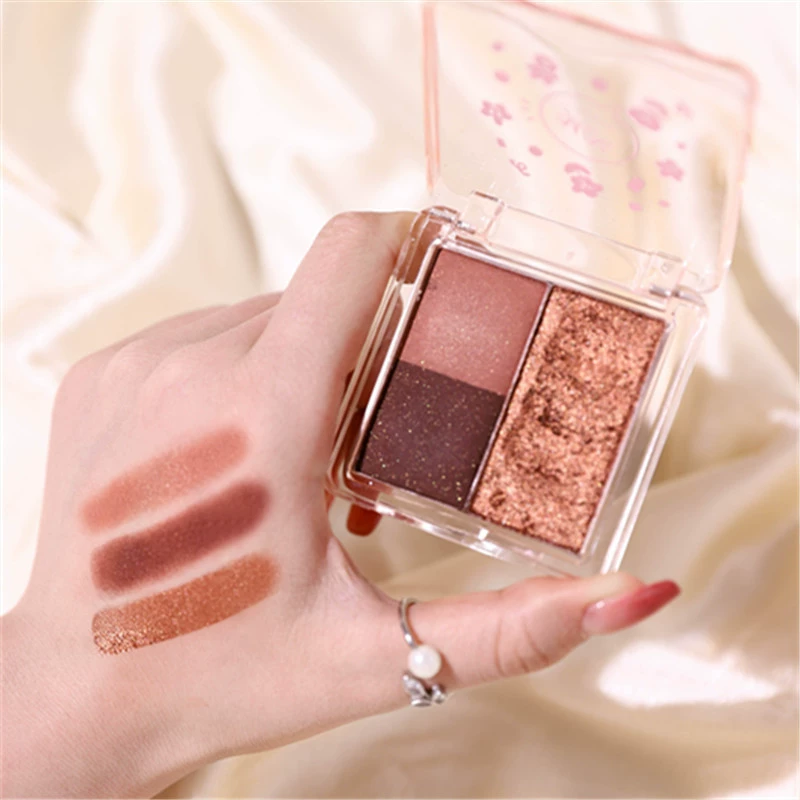 JADED Jiada Little Rose Mint трехцветная палетка теней для век розовый фиолетовый Xiaomeng новый перламутровый блестящий пигмент доступный для студентов и национальной моды