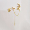 Long retro earrings with tassels, fashionable silver needle from pearl, silver 925 sample, internet celebrity, wholesale