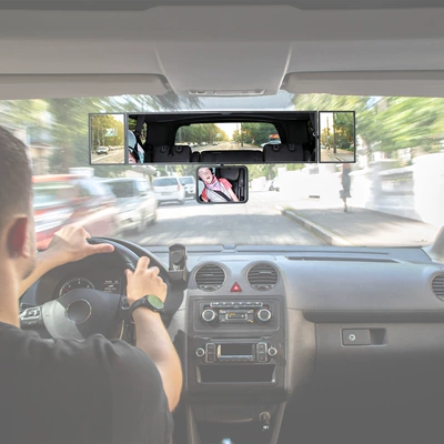 car rearview mirror, reversing: Large field of view rear view auxiliary mirror