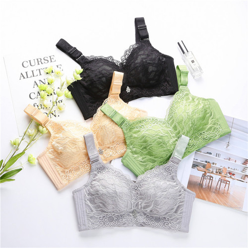 Full cup, no wires, no sponge, large breasts, small and thin bra, breathable, anti-expansion, accessory breast adjustment bra