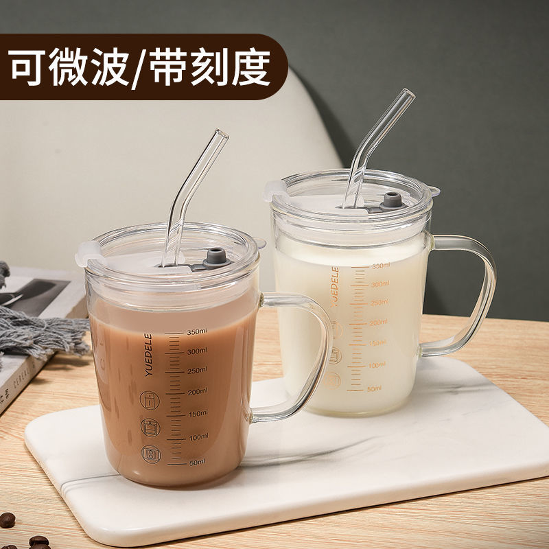 Coffee capacious tea cup with glass