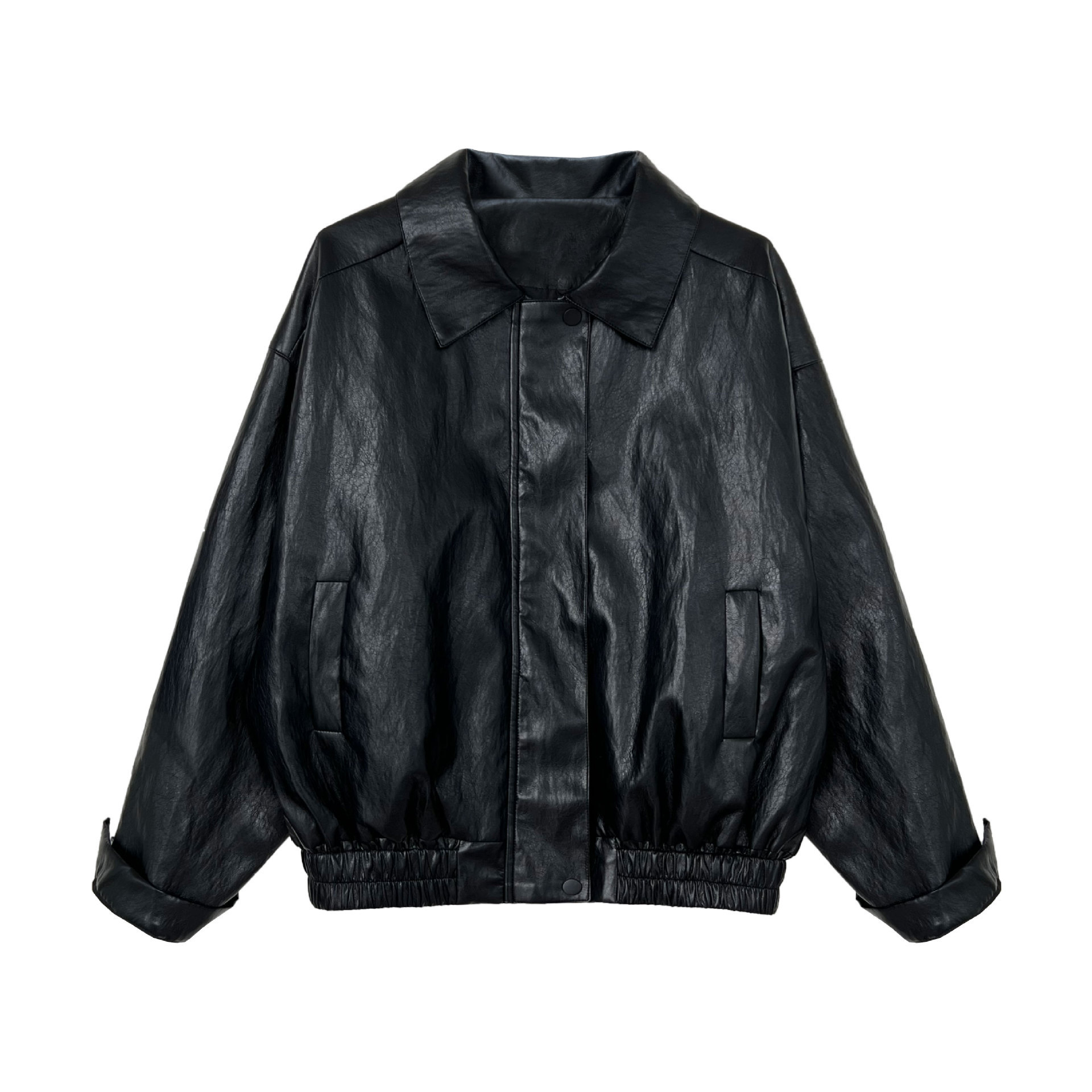 Retro Trendy Motorcycle Clothing American Jacket Women's 2025 Autum New High-End Pu Lapel Leather Jacket 9769