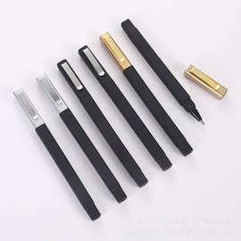 黑色塑料喷胶圆珠笔企业广告宣传礼品笔印logo学生书写顺滑原子笔