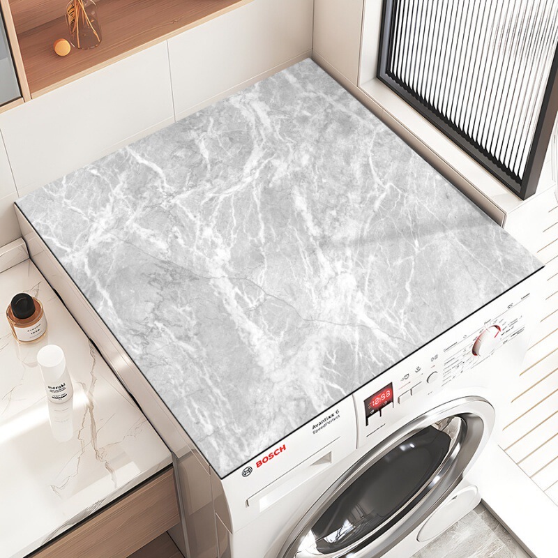 Factory direct simple marble washing machine cover mat bedside table dust cover diatom mud absorbent non-slip draining mat