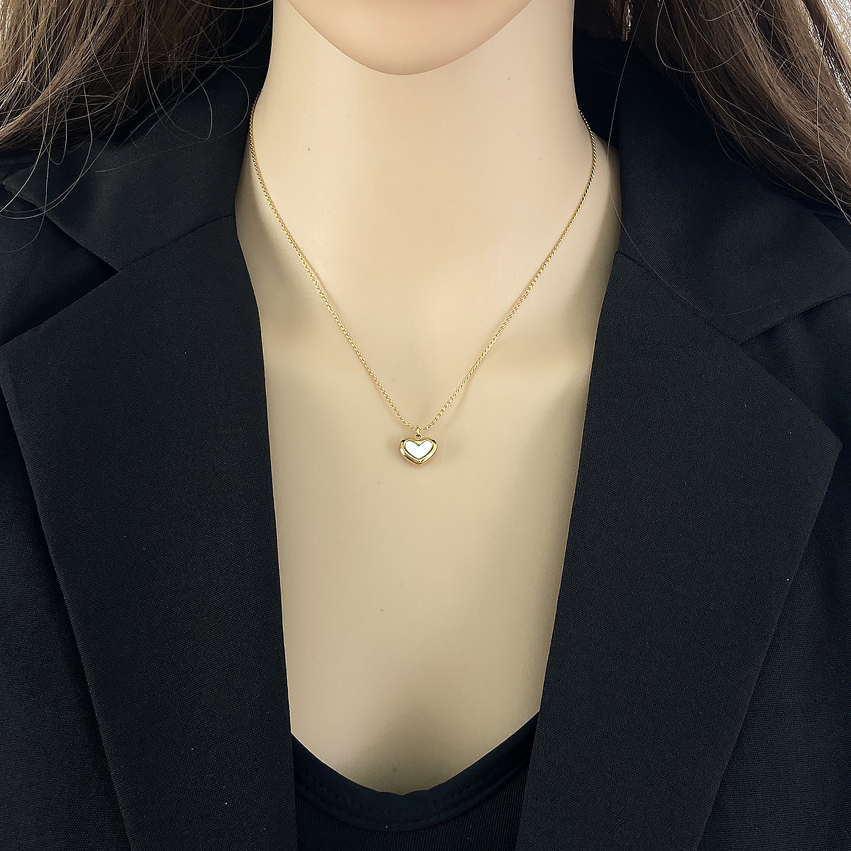 Fashion Heart Shape Copper Plating Pendant Necklace 1 Piece