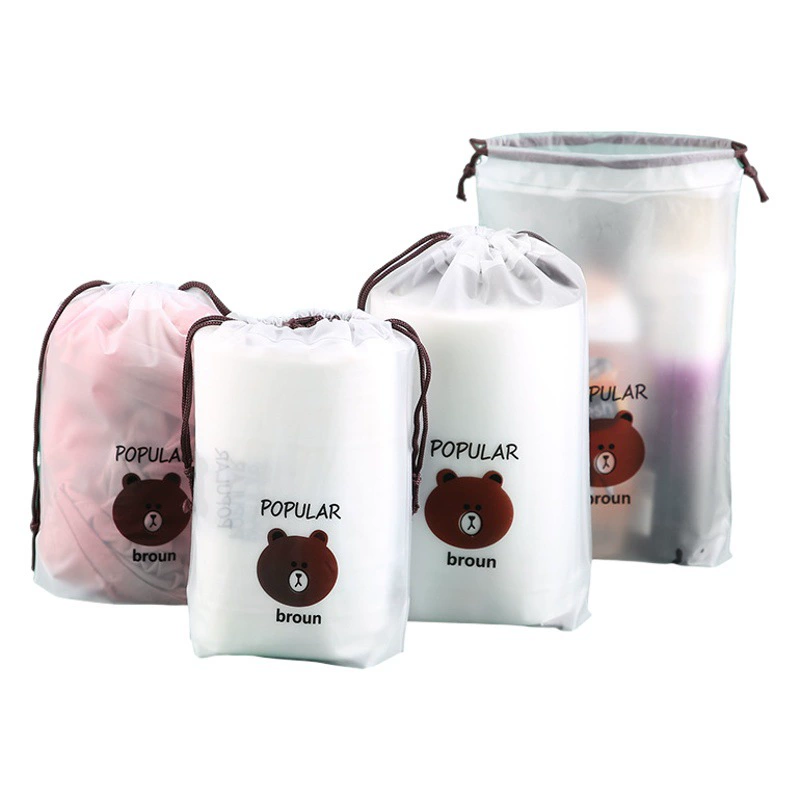 Матовый мультяшный медведь сумка на шнурке оптом полотенце для лица банное полотенце дорожное хранение шнурок Сумка на шнурке мелкосерийная печать