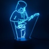 Musical instruments, night light, colorful guitar, battery for bedroom, 3D, gradient, Birthday gift