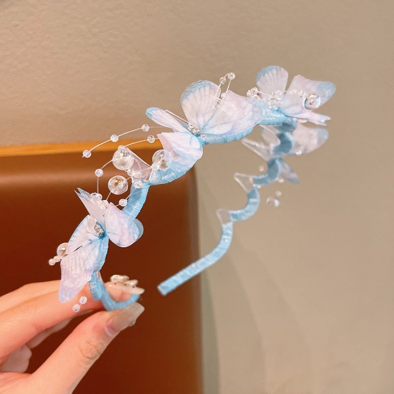 El Blue Butterfly Hair Band